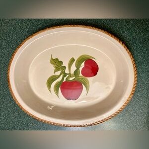 Alco Ind Vintage Stoneware Apple Basket Platter